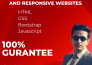 create and deploy landing page with HTML CSS bootstrap and js